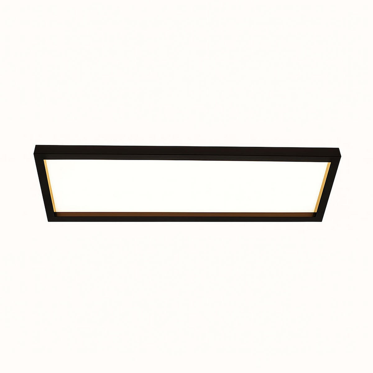 LED DECKENPANEL Backlight Schwarz eckig - Schwarz, Kunststoff (58.2/20.2/4.1cm) - Briloner