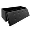 SITZBANK mit Stauraum, 110 cm, 120 Liter, Schwarz - Schwarz, Kunststoff (38/38/110cm) - Dunedesign