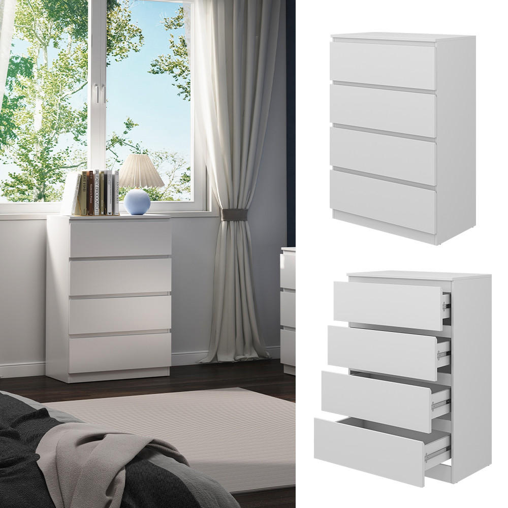 KOMMODE Calisto Weiß 70 x 102 cm - Weiß, Holzwerkstoff (70/102/39cm) - Vicco