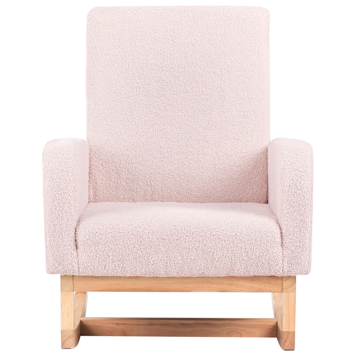 KINDERSCHAUKELSTUHL Bouclé Pastellrosa Norby - Pink, Textil (54/71/70cm) - Beliani
