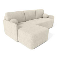 ECKSOFA Ecru BLUMEN Boucle Universal - Ecru, Textil (212/142cm) - Sepro Meble