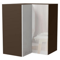 ECKHÄNGESCHRANK Essen W12/60 Weiß Hochglanz / Lava Matt 60 / 60 / 72cm - Dunkelgrau/Weiß Hochglanz, Holz/Holzwerkstoff (60/72/60cm) - Feldmann-Wohnen