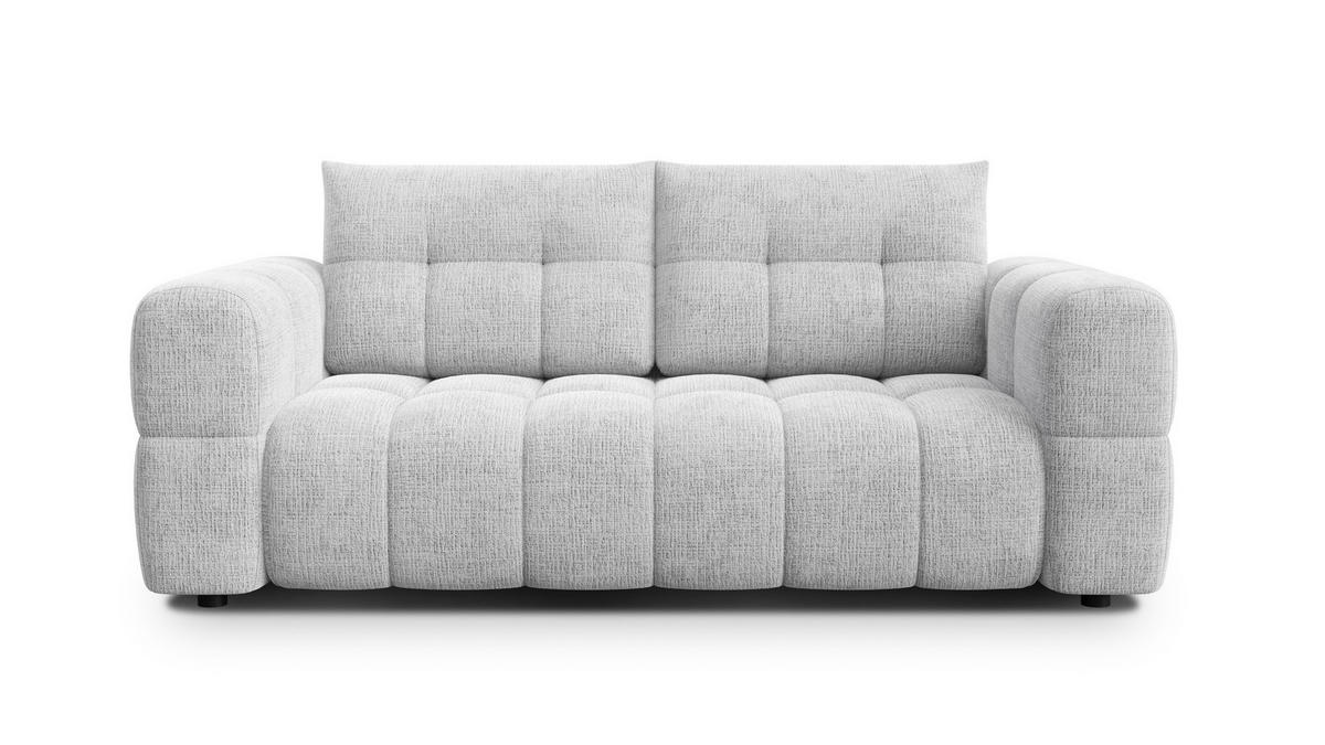 SOFA CLOUDI 2,5-Sitzer, hellgrau - Hellgrau/Schwarz, Holz/Textil (211/89/104cm) - Courtois Laville