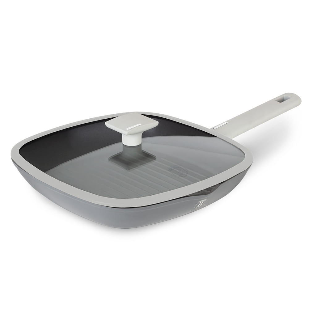 GRILLPFANNE Grau 28/28/4.1 cm BH7073 - Grau, Glas (28cm) - Berlinger Haus