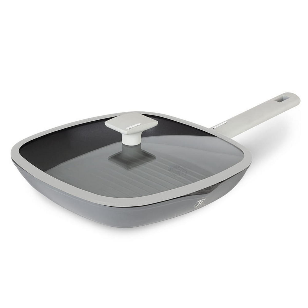 GRILLPFANNE Grau 28/28/4.1 cm BH7073 - Grau, Glas (28cm) - Berlinger Haus