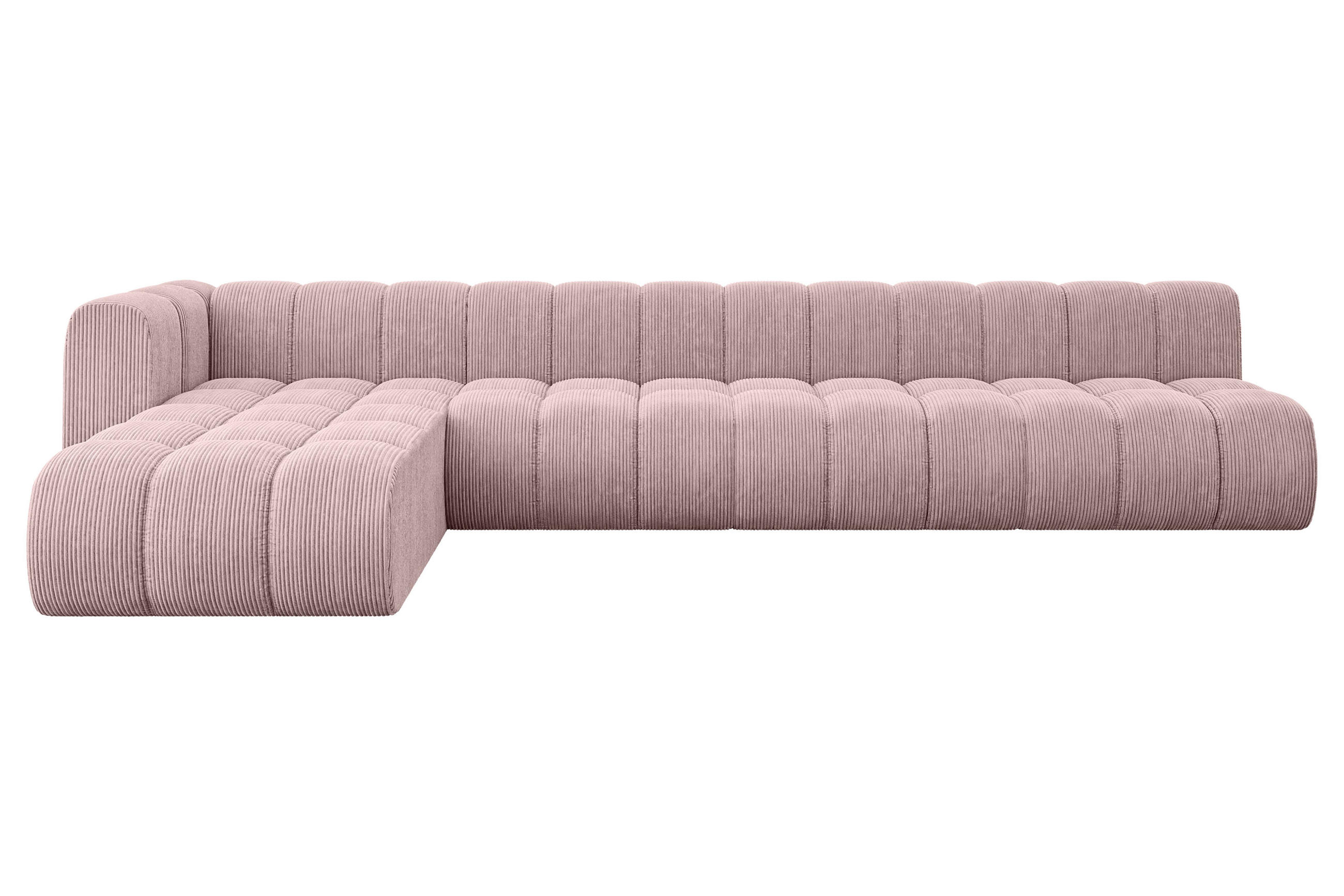 ECKSOFA modulares Sofa Darnel-L3 - 387x177x70 cm Rosa - Rosa, Holzwerkstoff/Textil (387/177cm) - ALTDECOR