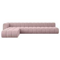 ECKSOFA modulares Sofa Darnel-L3 - 387x177x70 cm Rosa - Rosa, Holzwerkstoff/Textil (387/177cm) - ALTDECOR