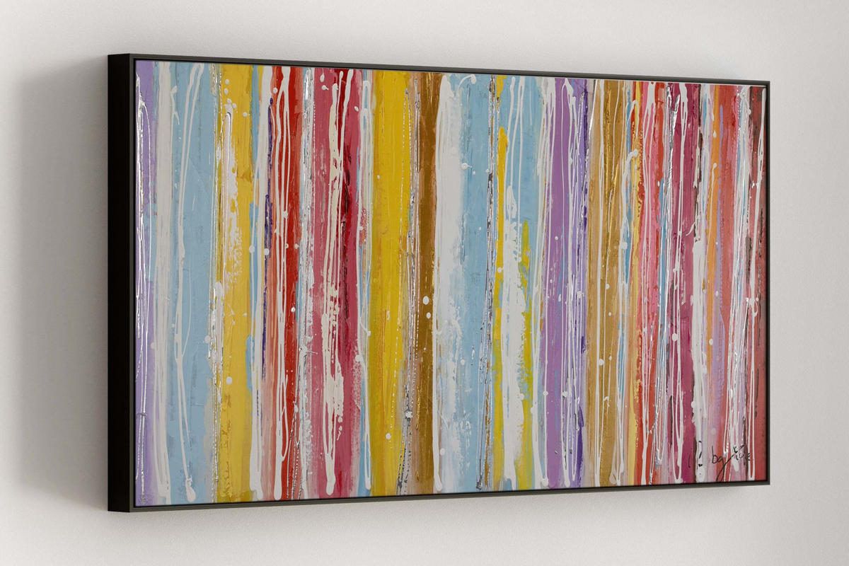 OLEJOMALBA 120/60 cm, Moře a pláž - různobarevná, dřevo/textil (120/60cm) - KUNSTLOFT