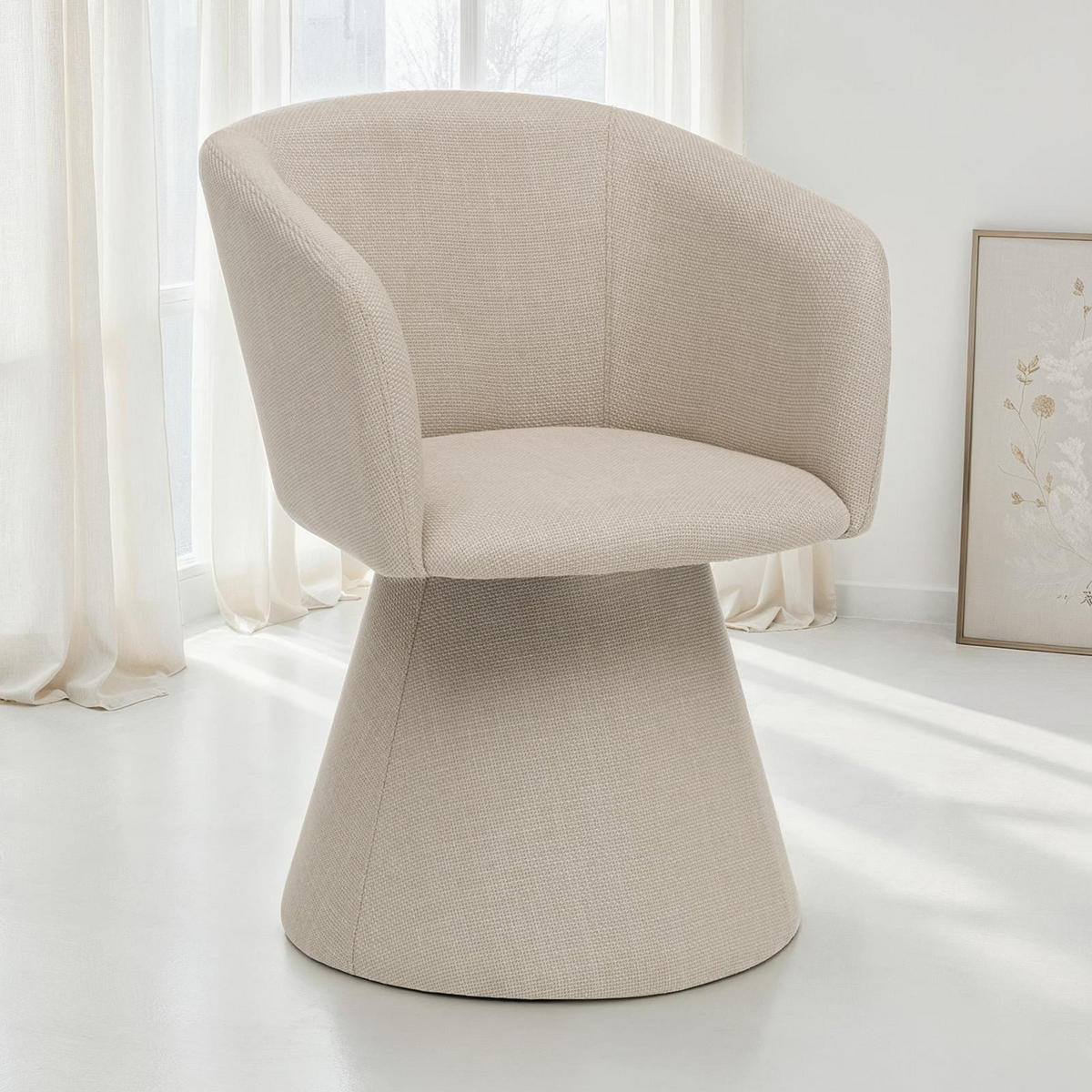 ESSZIMMERSTUHL ALTO beige - Beige, Textil (60/80/60cm) - IDIMEX