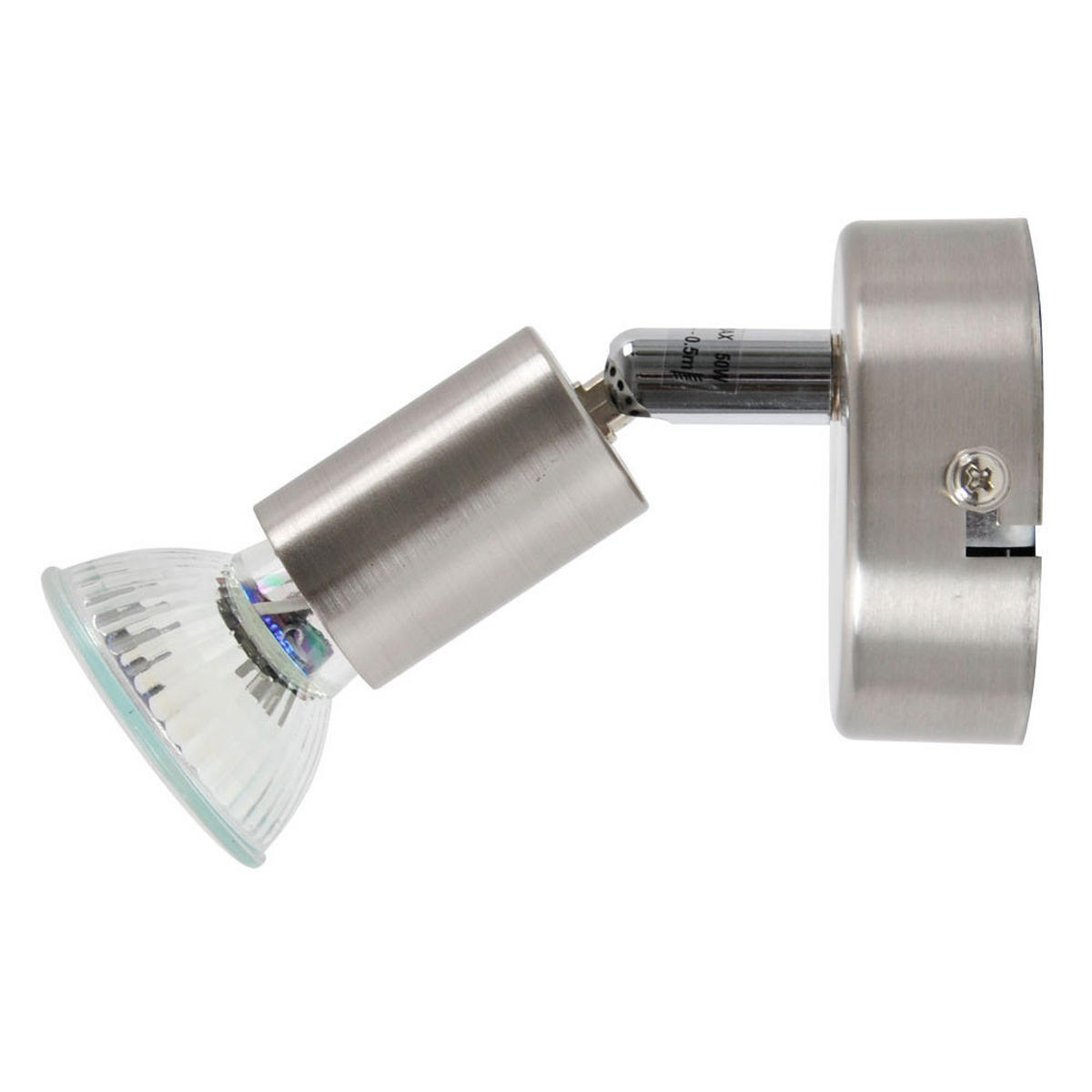 LED WANDLEUCHTE MATRIX Silber Matt Nickel - Silberfarben, Metall (7/14/14cm)