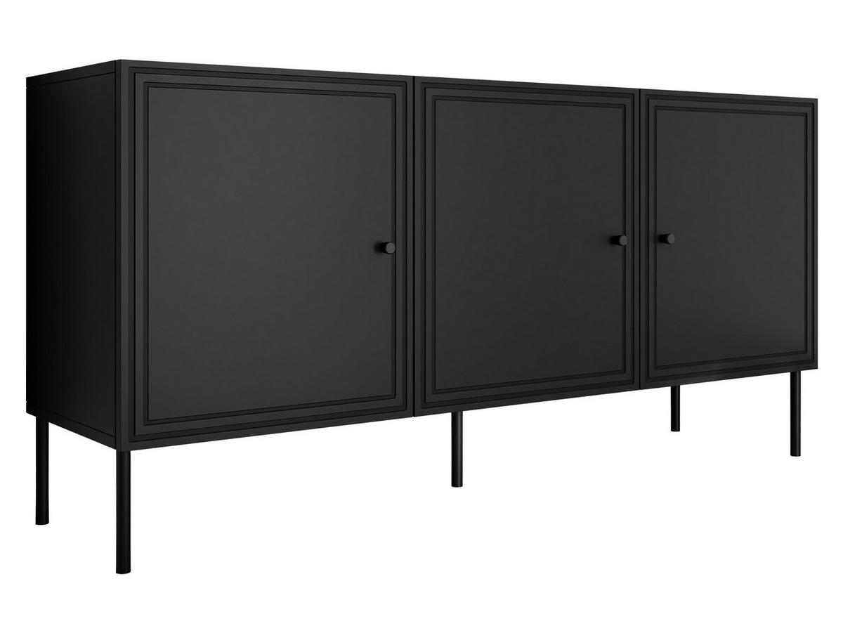 SIDEBOARD Palazzo Bis 150 3D - Schwarz, Holzwerkstoff/Kunststoff (151/75/40cm) - MIRJAN24