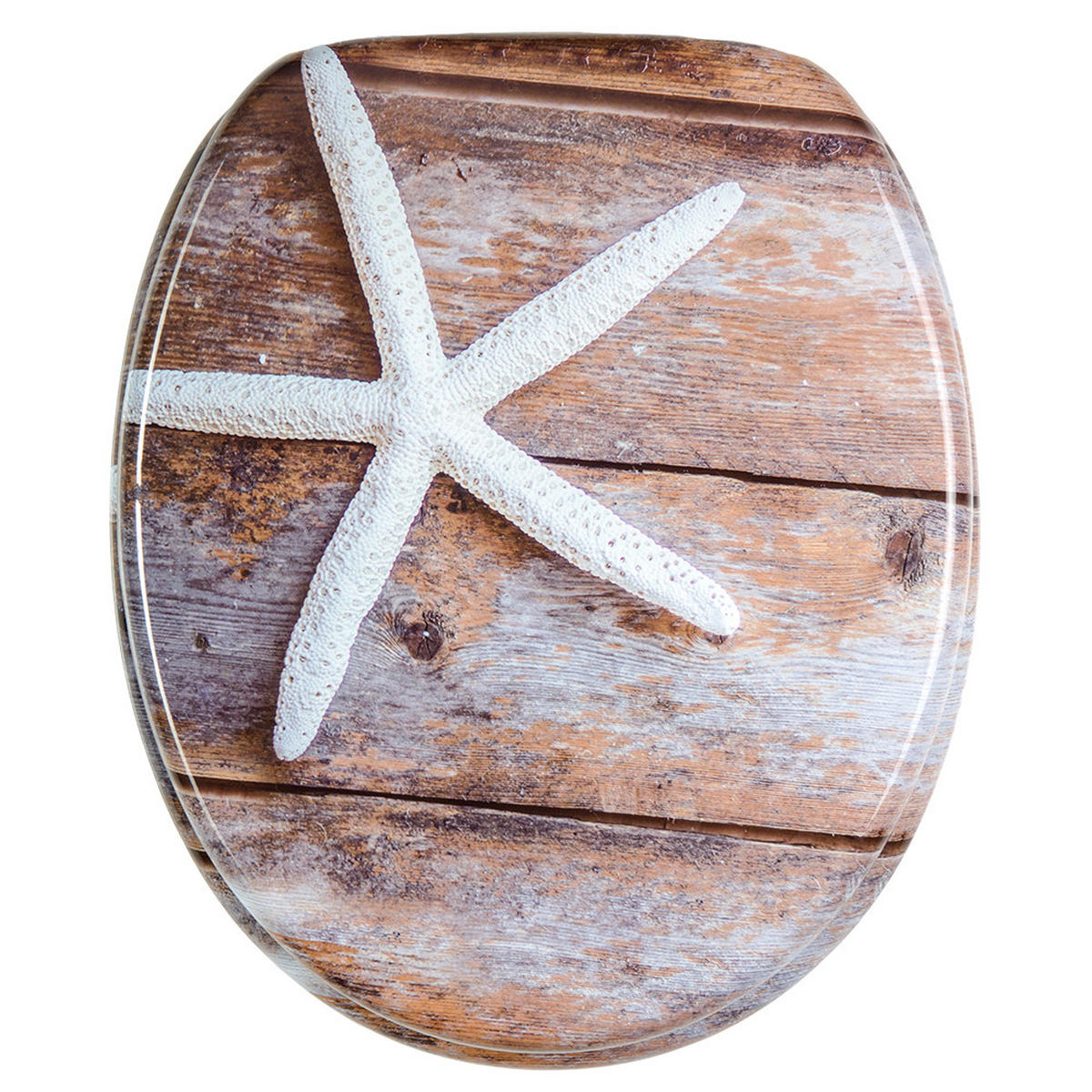 WC-SITZ mit Absenkautomatik Bahia - Braun, Holzwerkstoff (38/6/47cm) - Sanilo