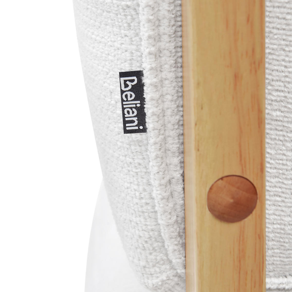 SESSEL Cremeweiß Kokkola - Weiß/Braun, Textil (66/71/79cm) - Beliani