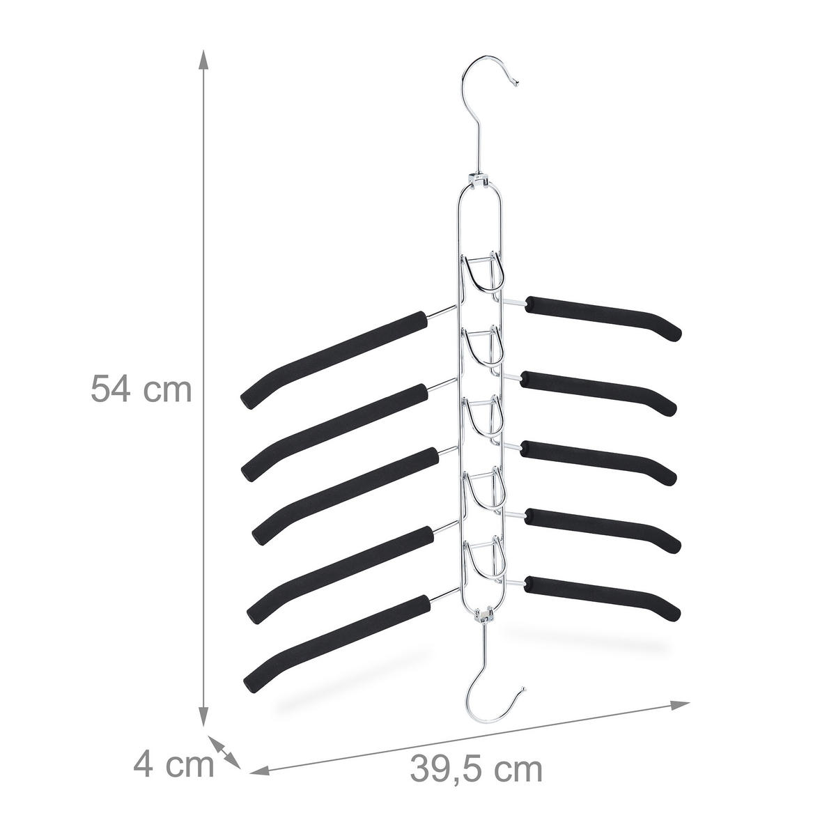 VIAC vešiakov - viacfarebná, kov/textil (4cm) - Relaxdays