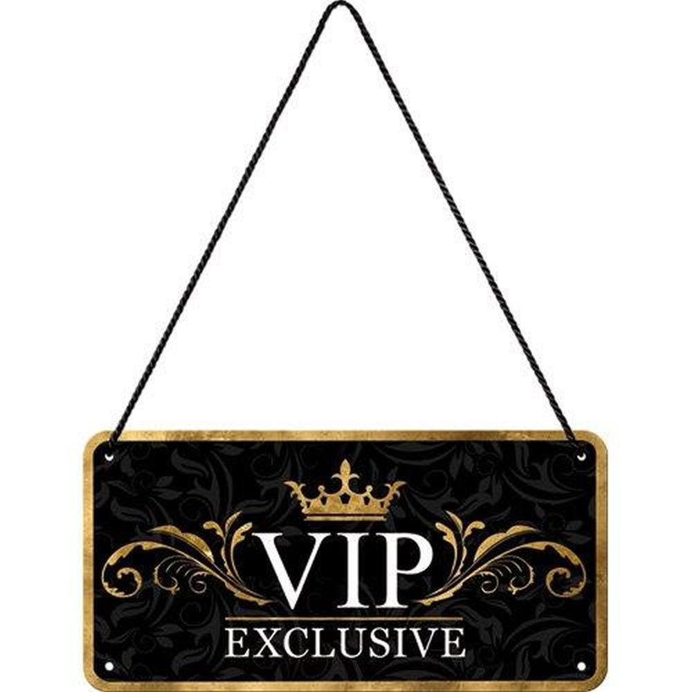 HÄNGESCHILD 10/20 cm Achtung VIP Exclusive - Multicolor, Metall (20/10/0.2cm) - Nostalgic-Art