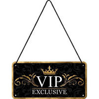 HÄNGESCHILD 10/20 cm Achtung VIP Exclusive - Multicolor, Metall (20/10/0.2cm) - Nostalgic-Art