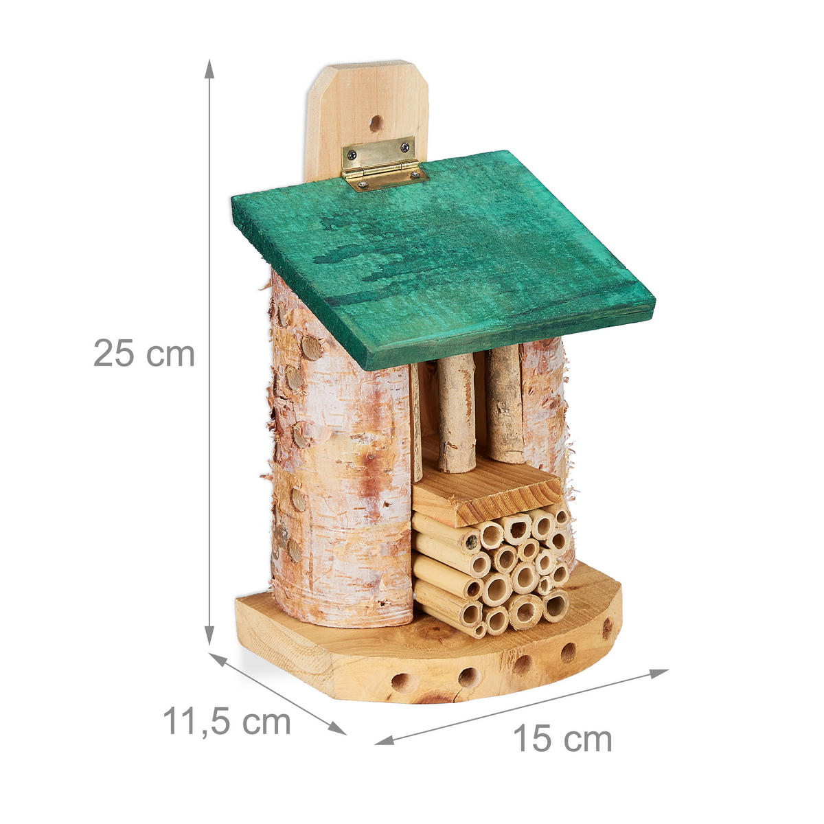 BIENENHOTEL - Hellbraun, Holz (15/25/11.5cm) - Relaxdays