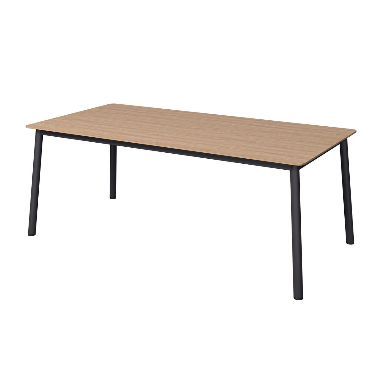 GARTENTISCH Jannis Anthrazit/Naturfarben - Anthrazit, Metall (200/100/75cm) - Sonstige