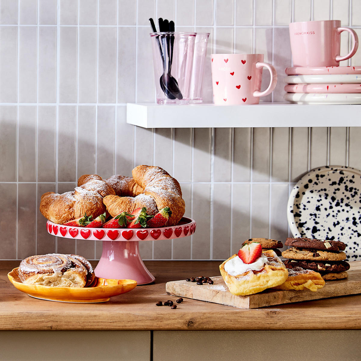 FRÜHSTÜCKSTELLER Boogy Splash - Dunkelblau, Keramik (21/21/2.3cm) - Butlers