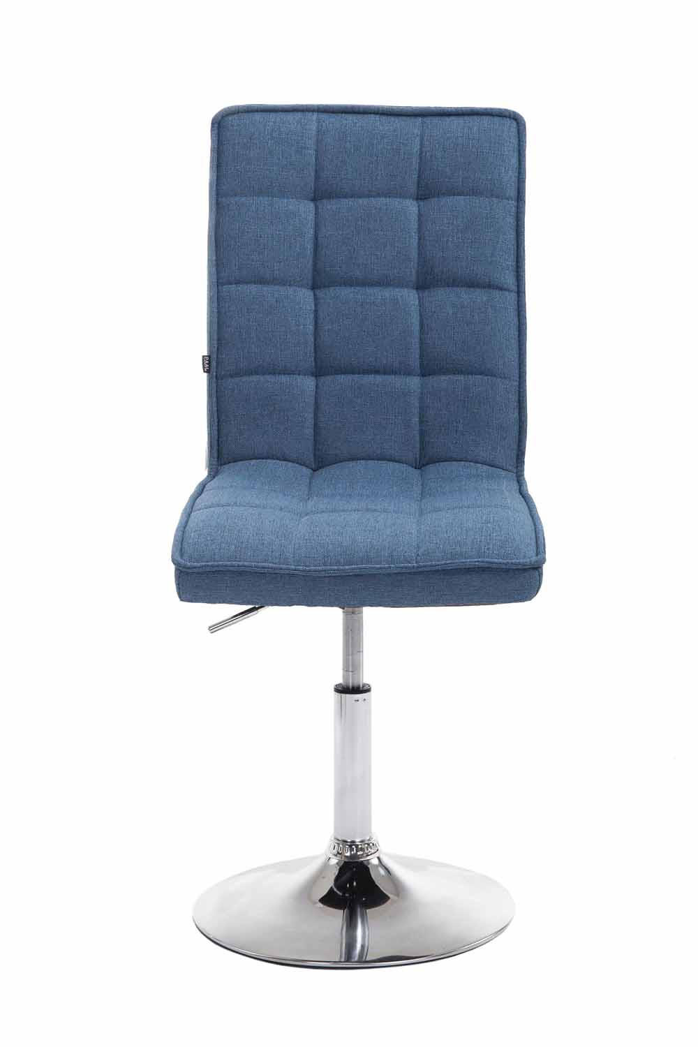 ESSZIMMERSTUHL Peko-Two Stoff, Gestell Metall in Chromoptik Blau - Blau/Chromfarben, Textil/Metall (43/104/56cm) - TPFLiving