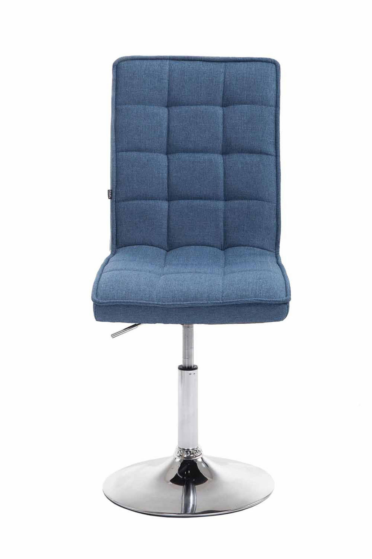 ESSZIMMERSTUHL Peko-Two Stoff, Gestell Metall in Chromoptik Blau - Blau/Chromfarben, Textil/Metall (43/104/56cm) - TPFLiving