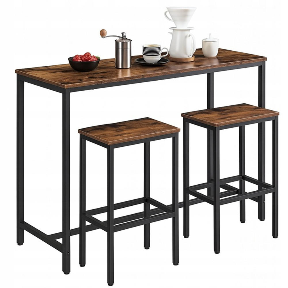 BAR-SET, 3-tlg. 100/40/90 cm - Braun, Holzwerkstoff (100/90/40cm)