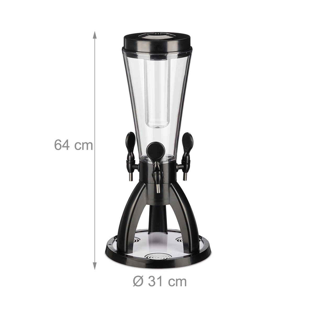 BIERSÄULE - Multicolor, Kunststoff (4L) - Relaxdays