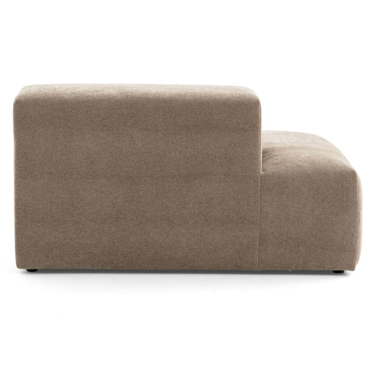 3-SITZER modulares Sofa HEAVEN SET 1 Links, Breite 255 cm Webstoff Braun - Schwarz/Braun, Holz/Kunststoff (255/71/102cm) - Muffo