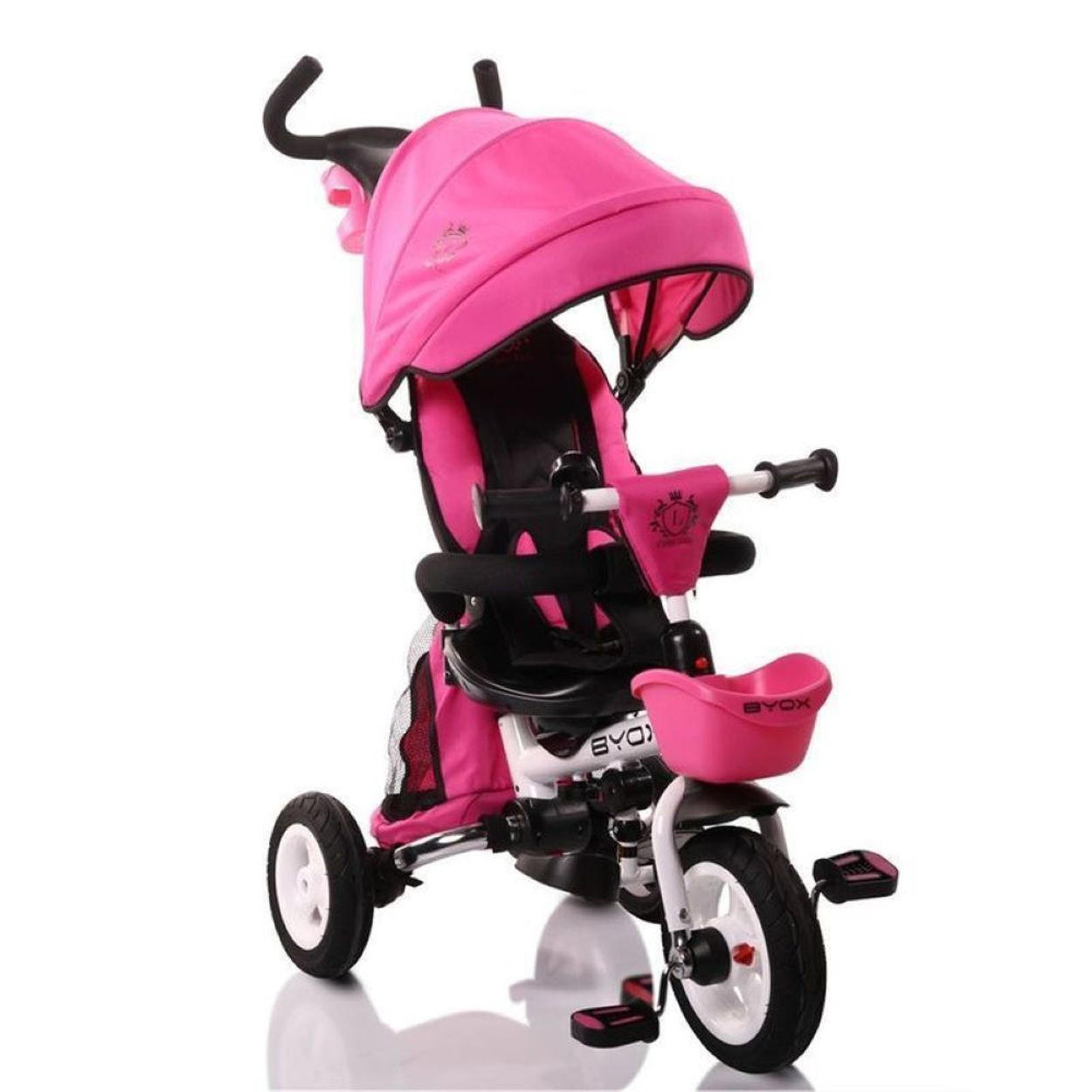 DREIRAD Flexy Lux 3 in 1 pink Tricycle klappbar, Gummireifen, drehbarer Sitz - Pink, Metall (75/52/110cm)