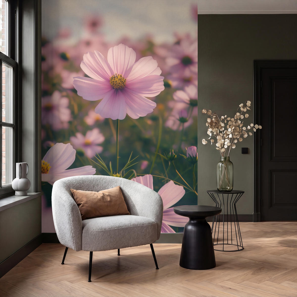 TAPETE - Blumen - Lila - Unscharf - 160x260 cm - Rosa, Papier (160/260cm) - OnlyWow