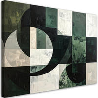 LEINWANDBILD 3D und geometrisch 60x40cm - Grün, Textil (60/40cm) - Feeby