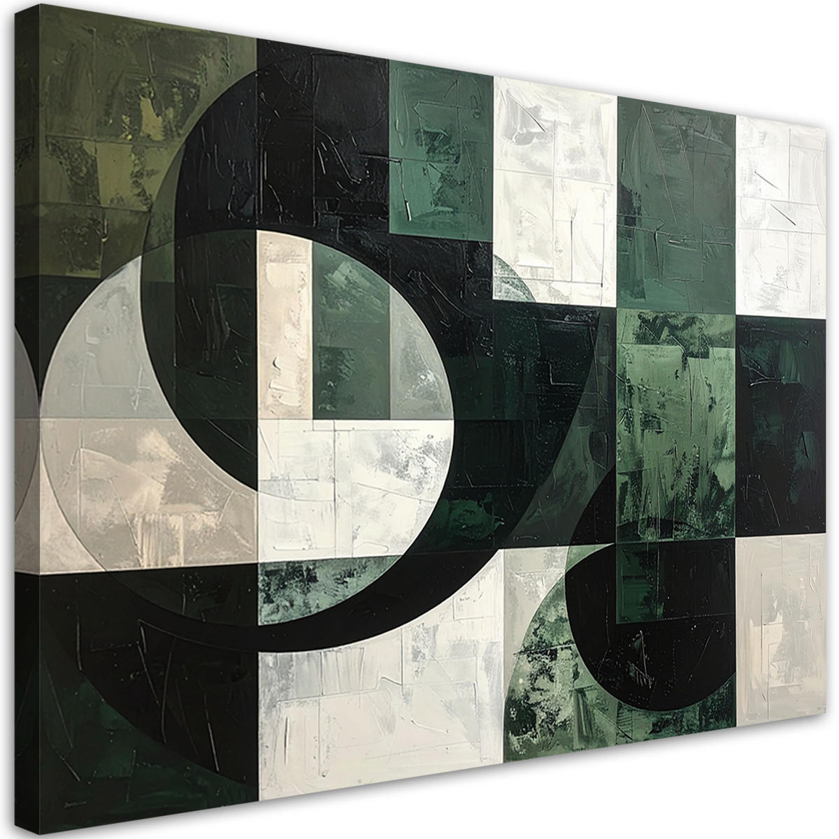 LEINWANDBILD 3D und geometrisch 60x40cm - Grün, Textil (60/40cm) - Feeby