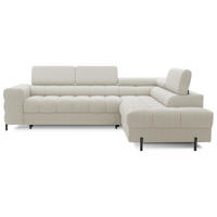 WOHNLANDSCHAFT FERUCCE Ecksofa L-Form – Polsterecke mit Schlaffunktion, Bettkasten & verstellbaren Kopfstützen 276 cm - Hellgrau, Kunststoff (276/200cm) - Wohnideebilder