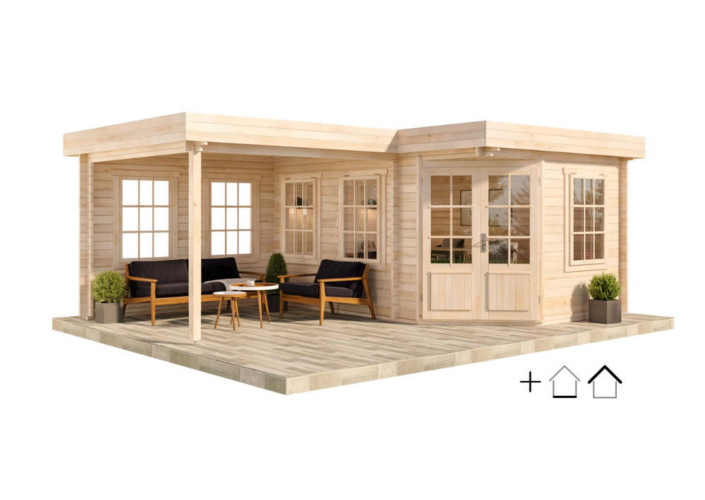 Alpholz Gartenhaus Natur 618x228x462 cm