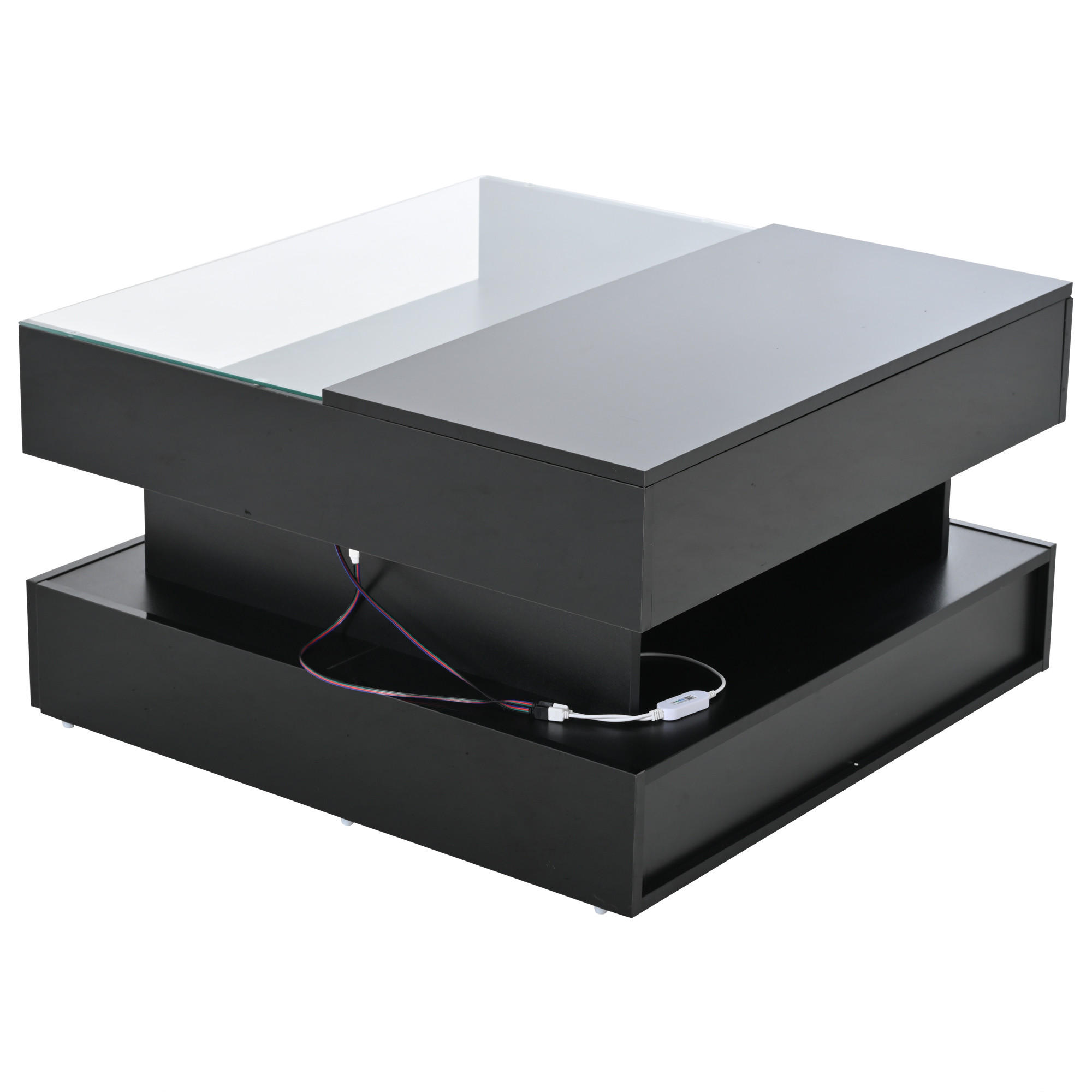 COUCHTISCH Schwarz - Schwarz, Holzwerkstoff (80/80/45cm)