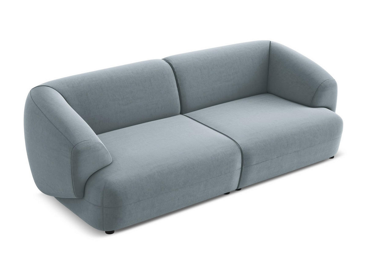 3-SITZER SOFA mit Schlaffunktion Strukturstoff Stoff Grau - Schwarz/Grau, Kunststoff/Textil (216/86/105cm) - Makamii