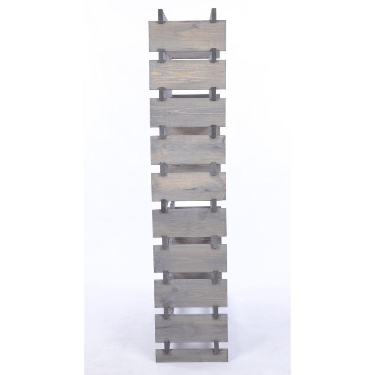 WEINREGAL VINOTECA FLEX PRO HxBxT 135x84x28cm 80 Flaschen auf 10 Ebenen Grau - Grau, Holz (84/135/28cm) - PROREGAL