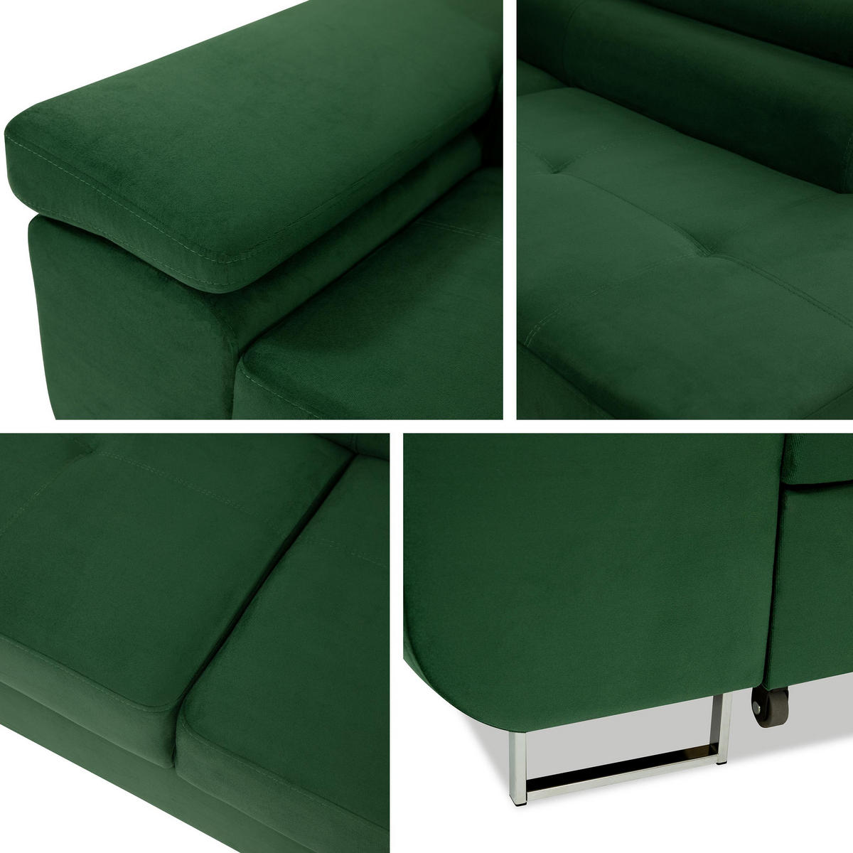 ECKSOFA Torezio, Seite: Rechts - Schwarz, Holz/Textil (274/203cm) - MIRJAN24