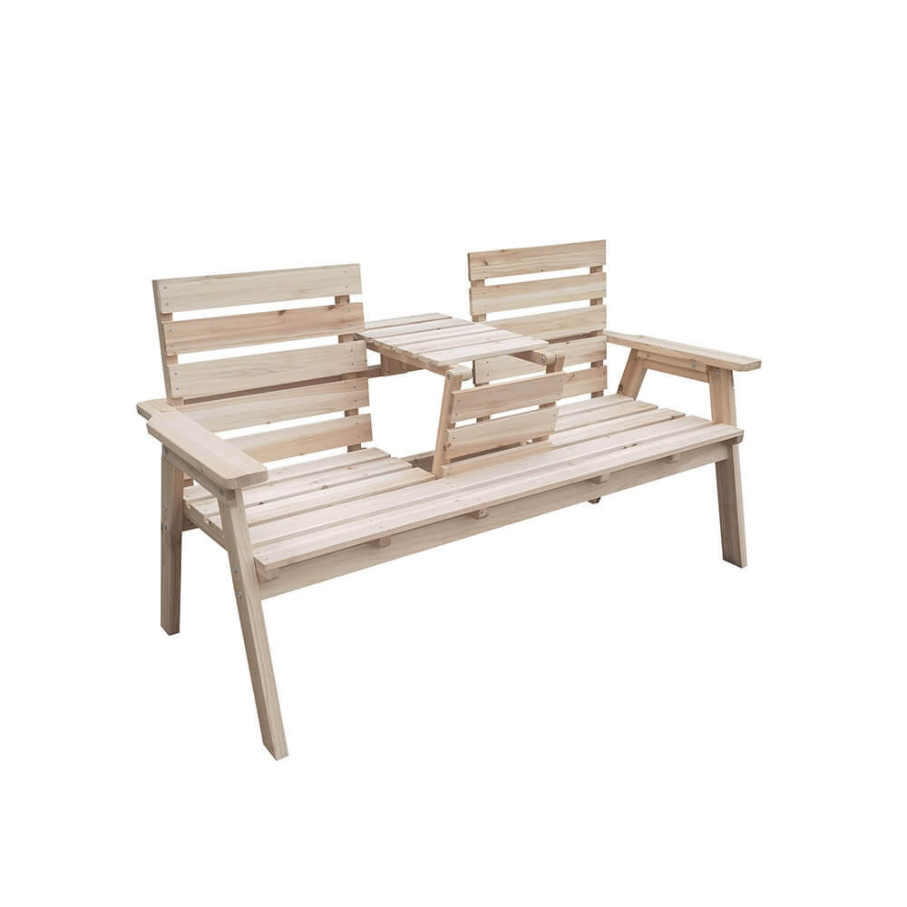 GARTENBANK HOLZ REYA - Holzfarbend - Braun, Holz (159/85/64cm) - Home Deluxe