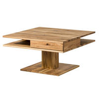 COUCHTISCH Wildeiche 85x85x45 natur geölt WIEN #200 - Naturfarben, Holz (85/85/45cm) - Massivmoebel24