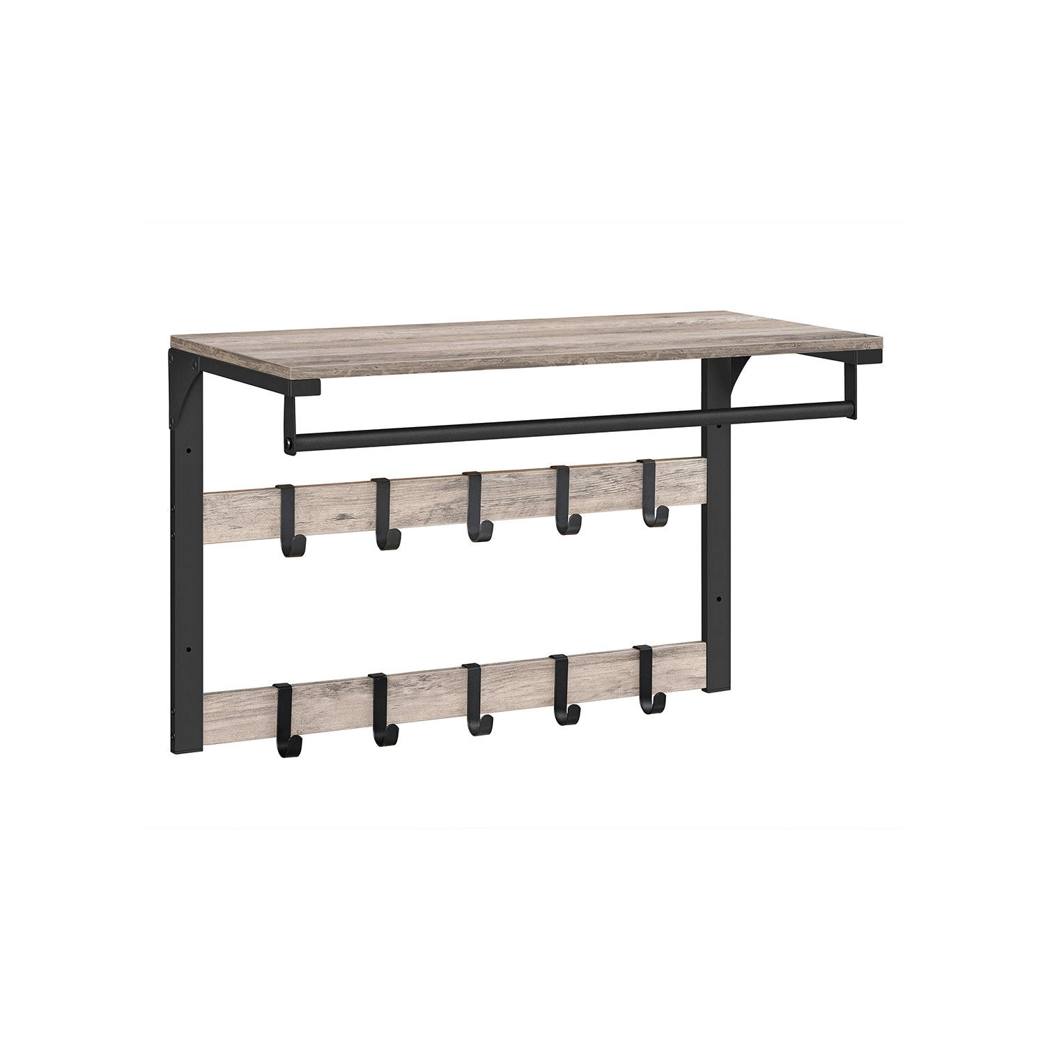 WANDGARDEROBE ANTANANARIVO - Schwarz, Holzwerkstoff (65/42/30cm) - Hansiro