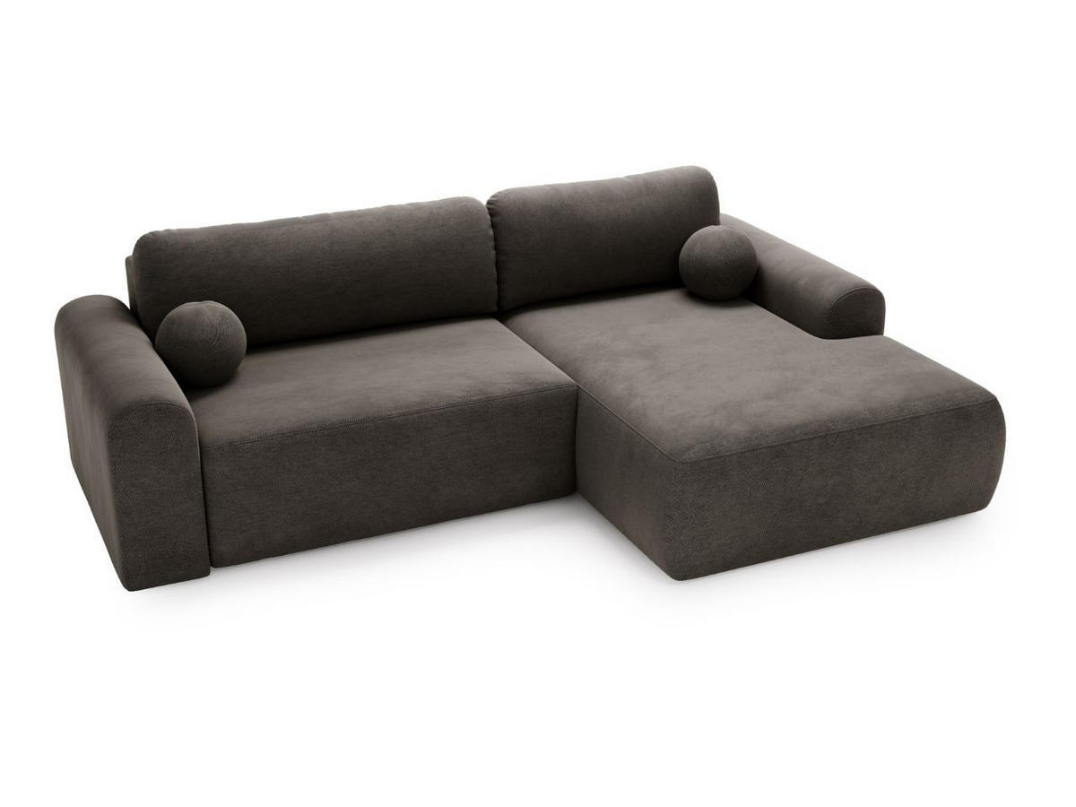 ECKSOFA Savana Grau Links - Grau, Holz/Textil (257/177cm) - Graingold
