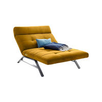 LIEGE AMERIVA Gelb Velvet - Gelb/Silberfarben, Textil (120/110/158cm) - KAWOLA