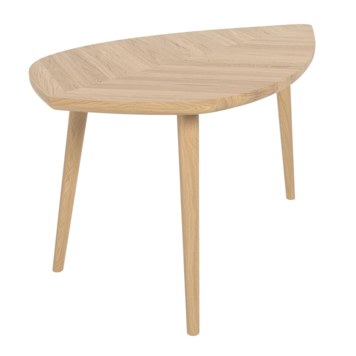 COUCHTISCH Blatt P2M, Eichenholz , blattförmig , 69 cm - Eichefarben, Eichenholz/Holz (37.5/67/50cm) - Onemarket