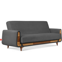 3-SITZER-SCHLAFSOFA GUSTAVO II mit Armlehnen, Dunkelgrau - Dunkelgrau, Holz/Holzwerkstoff (230/98/98cm) - KONSIMO®