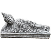 STEINFIGUR liegender Shiva frostfest massiv - Grau, Stein (33/15/9cm) - stoneandstyle