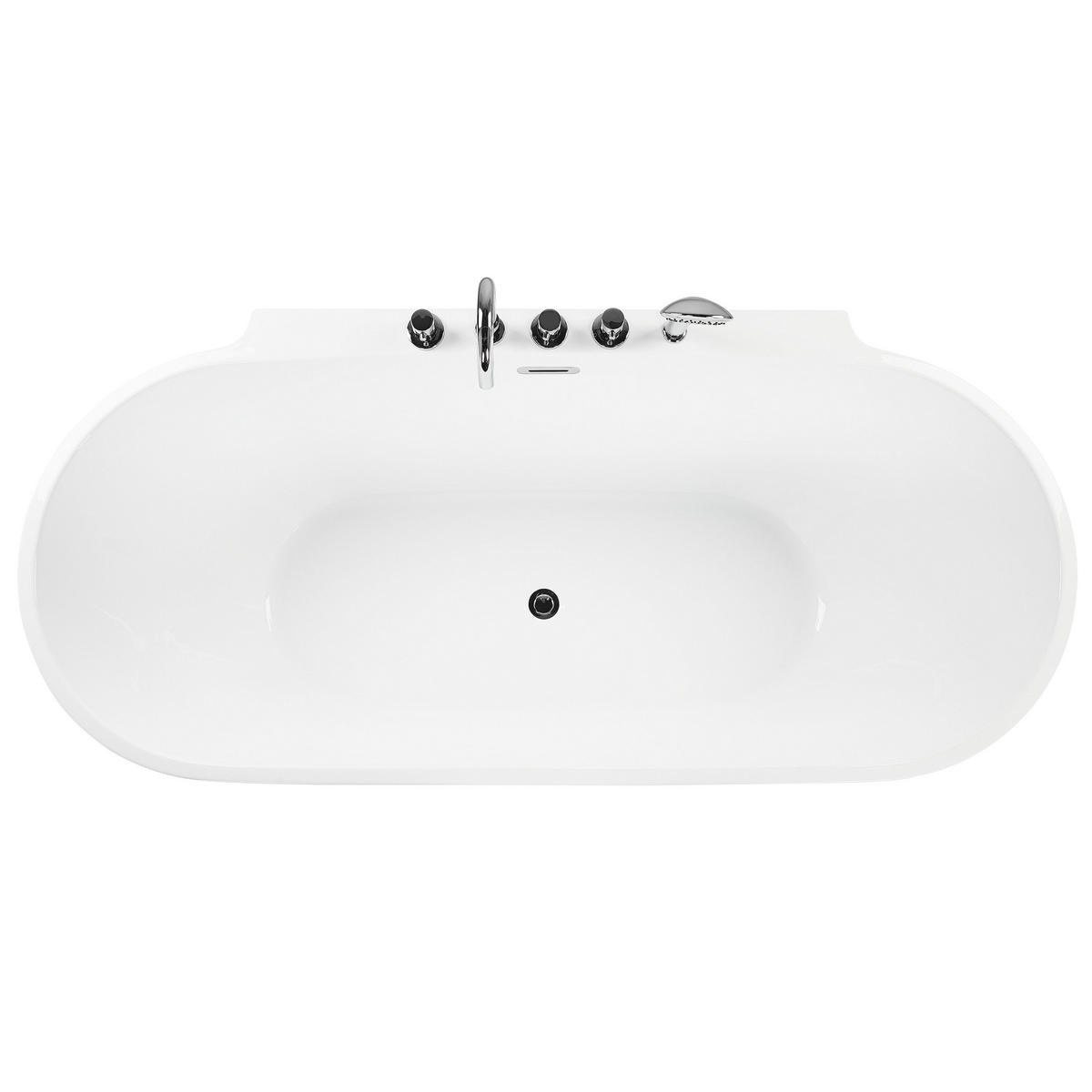 BADEWANNE FREISTEHEND 80x170x83 cm schwarz Rotso - Schwarz, Kunststoff (80/83/170cm) - Beliani