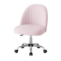 DREHSTUHL Rosa Samt ergonomisch drehbar - Pink, Metall (30/44.5/48.5cm) - Rattrix