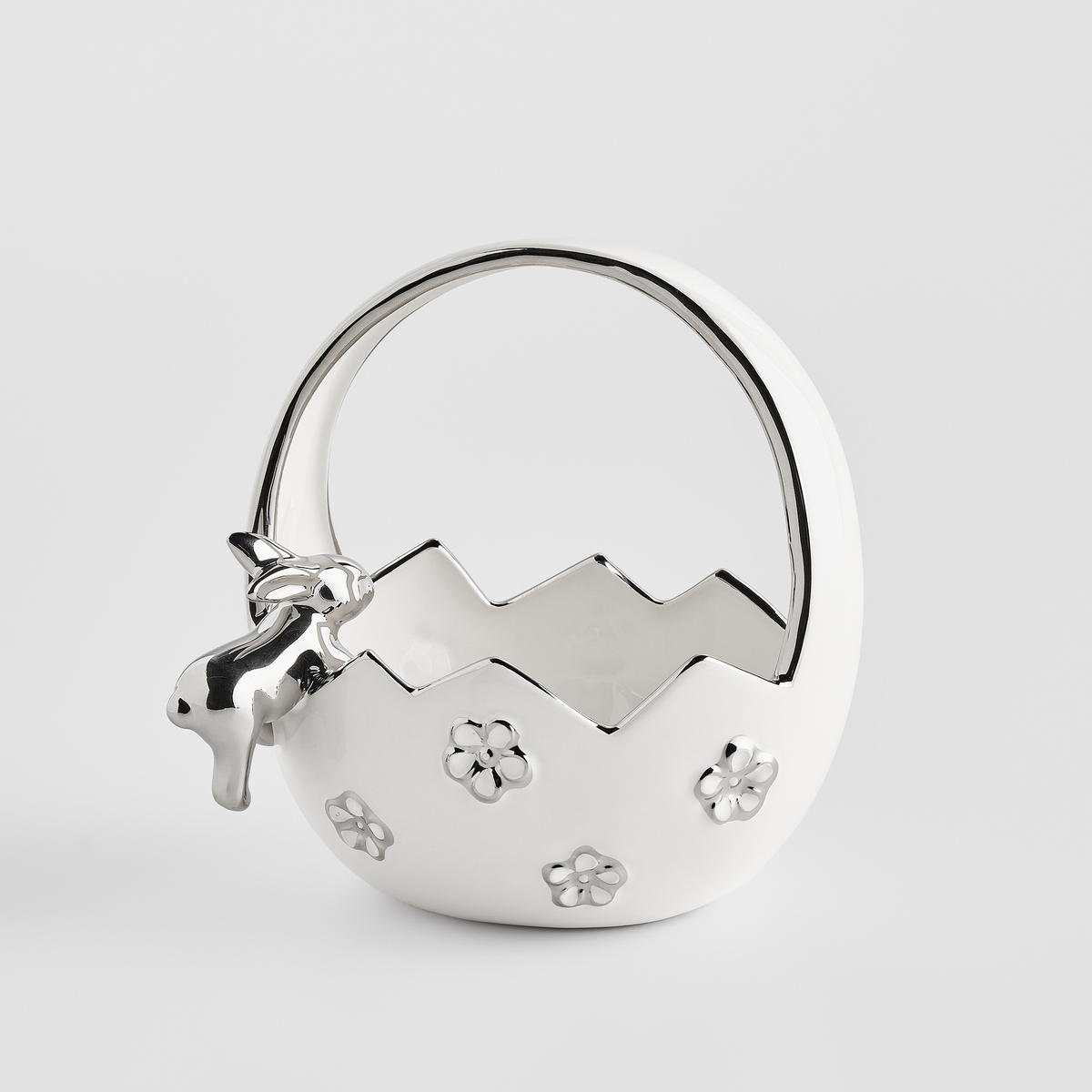 KORB Flosales bunny - Weiß, Stein (14.8/19.4/16cm) - home&you