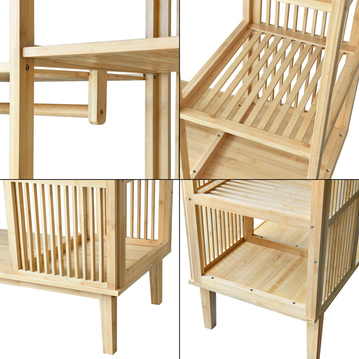 KLEIDERSCHRANK Hudiksvall - Naturfarben, Holz (140/185/45cm) - [en.casa]